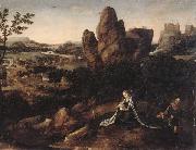 A landscape with the rest on the Flight into egypt unknow artist